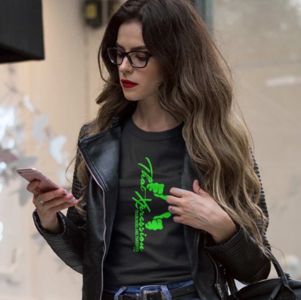 Lime logo thatxpression gym fitness tshirt